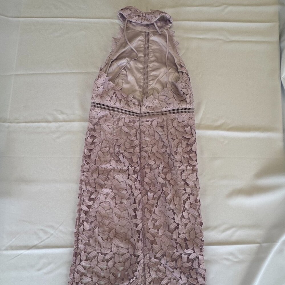 Bardot Gemma Lavendar Halter Lace Midi Dress Size 6 - Picture 8 of 13